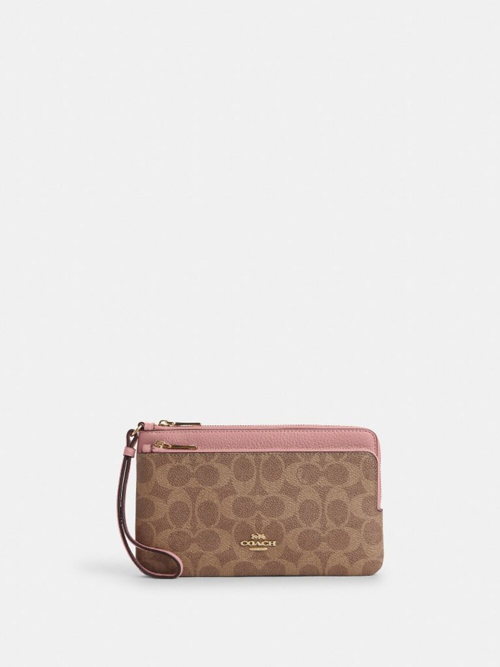 Coach Outlet Double Zip Wallet In Signature Canvas